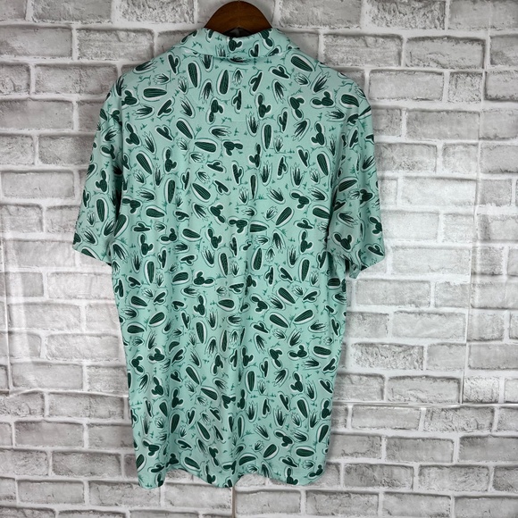 Bad Birdie Tony Saguaro Cactus AOP Performance Golf Polo Mens LARGE Stretch - Picture 4 of 7